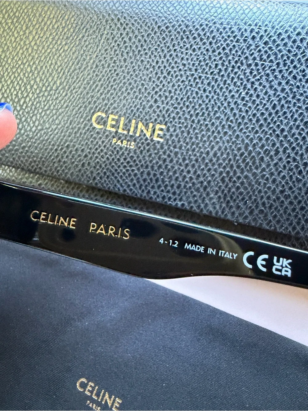 Celine Oversized Black Sunglasses with Dark Gray Lenses